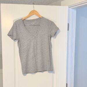 J. Crew Heather Gray V-Neck Tee
